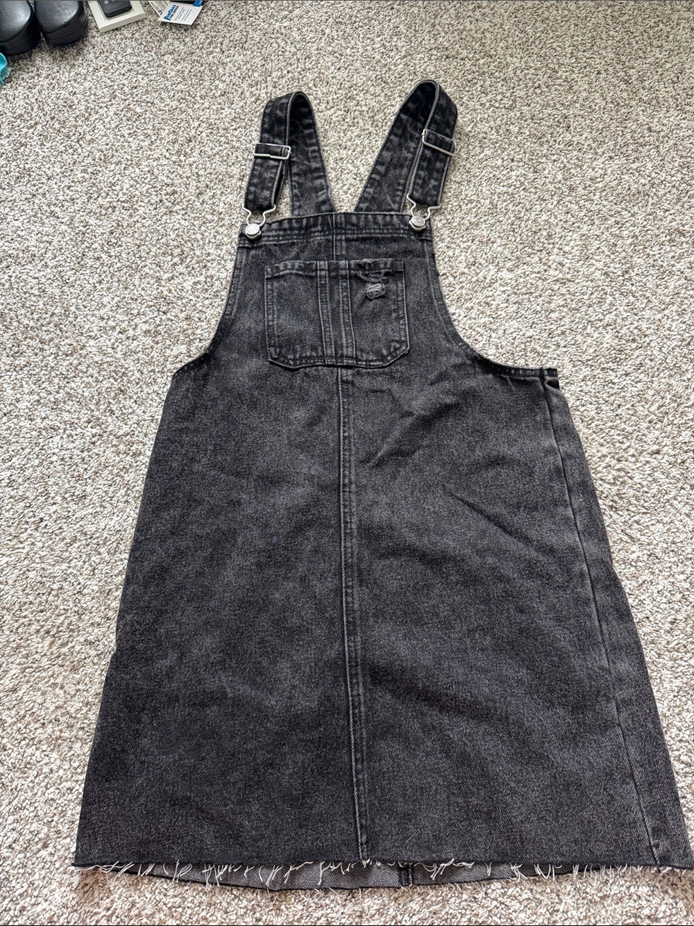 wild fable Black Denim Overall Dress Label Detail